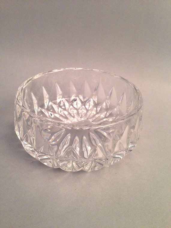 Gorham Althea Crystal Bowl Crystal Diamond Pattern Bowl