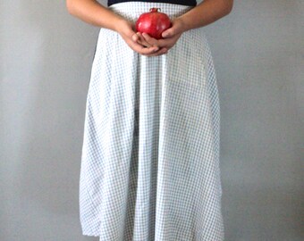 Sweet Blue and White Checked Apron