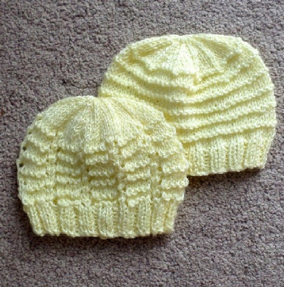 KNITTING PATTERN pdf premature baby hats beanies eight