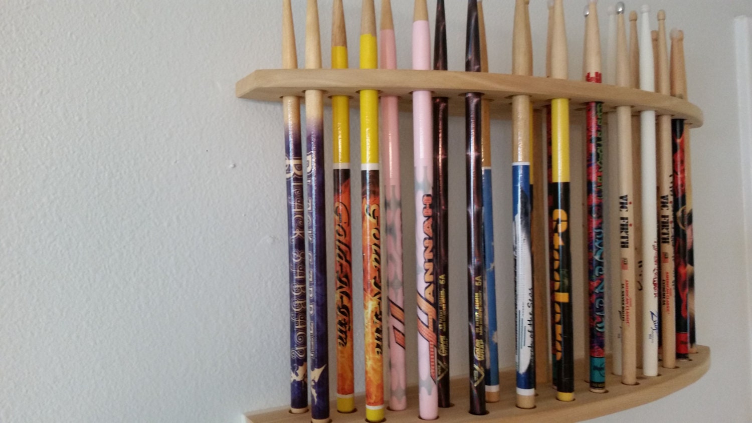 DrumStick Display Drum stick holder Solid Natural Cedar