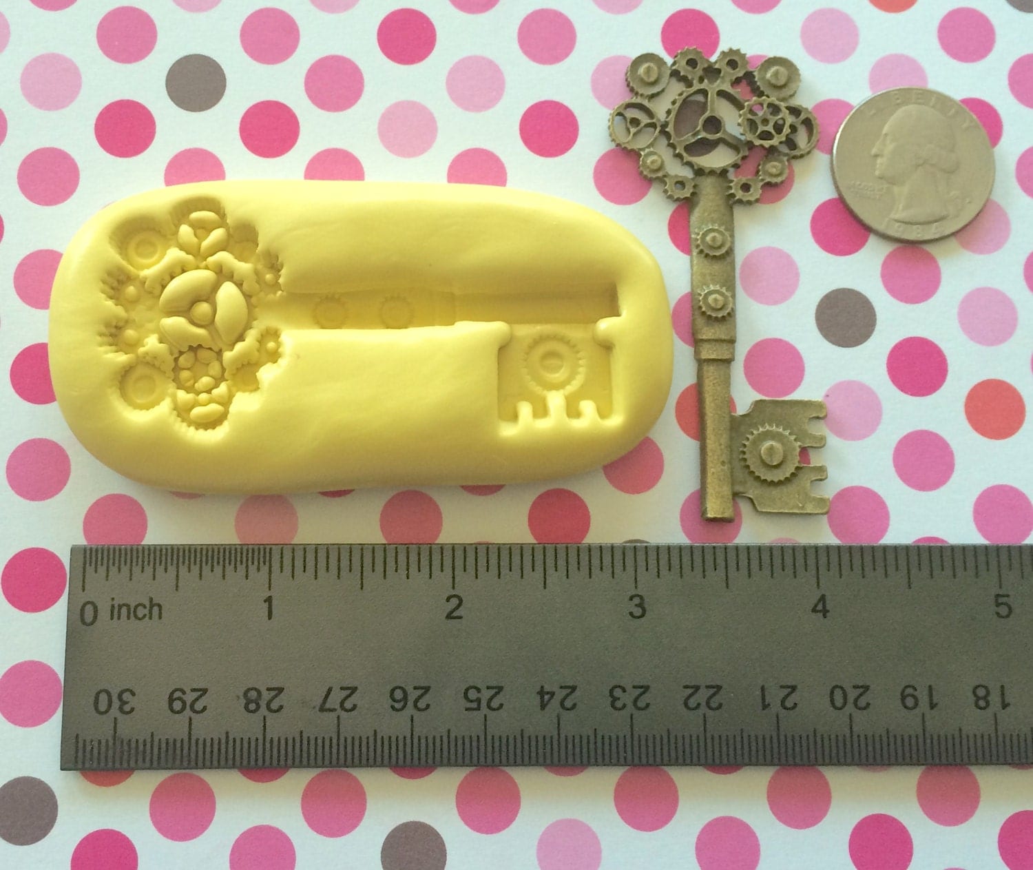 Vintage GEAR KEY Silicone Mold Key Molds, Gear Key Mold, Cake Decor