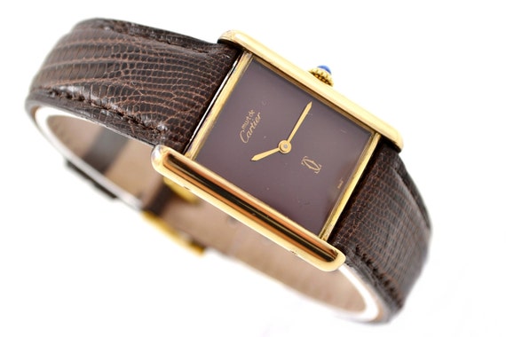 Vintage Cartier Tank 925 Argent Gold Plated Manual Wind Ladies Watch 399 -  Make me an offer!