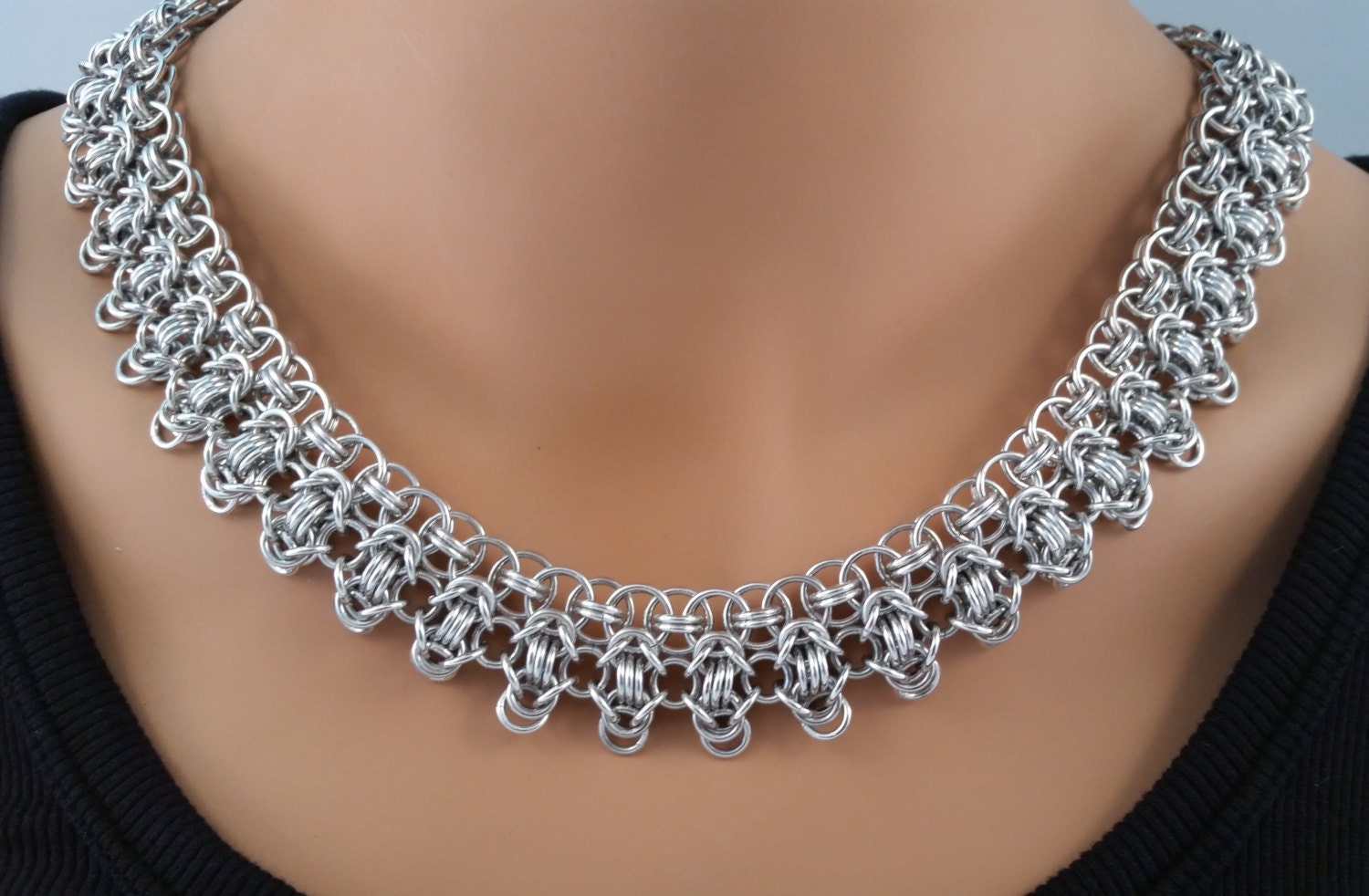 Rondo chainmaille necklace Chainmaille necklace Chainmail