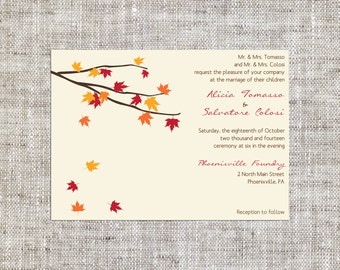 Fall Wedding Invite