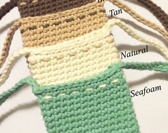 Cell Phone pouch - Cell phone holder - Cell Phone Purse - Phone pouch - crochet holder - Gift for Mom - Gift under 30 - Teacher Gift