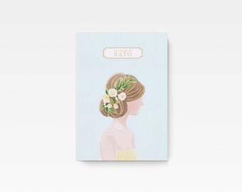 Personalized Illustrated Lady Chloe Notebook Cahier Journal