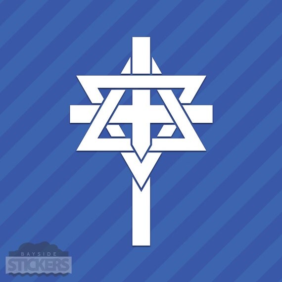 Star Of David Cross Symbol Vinyl Decal Sticker Religion Jewish