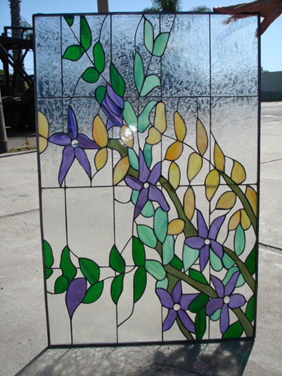 Beautiful Autumn Leaves Stained Glass Window by ArtGlassWindows