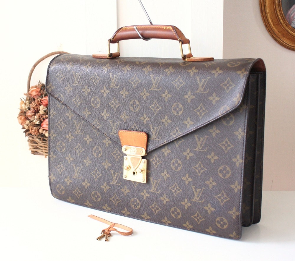  Louis Vuitton briefcase  Monogram Authentic Vintage Handbag