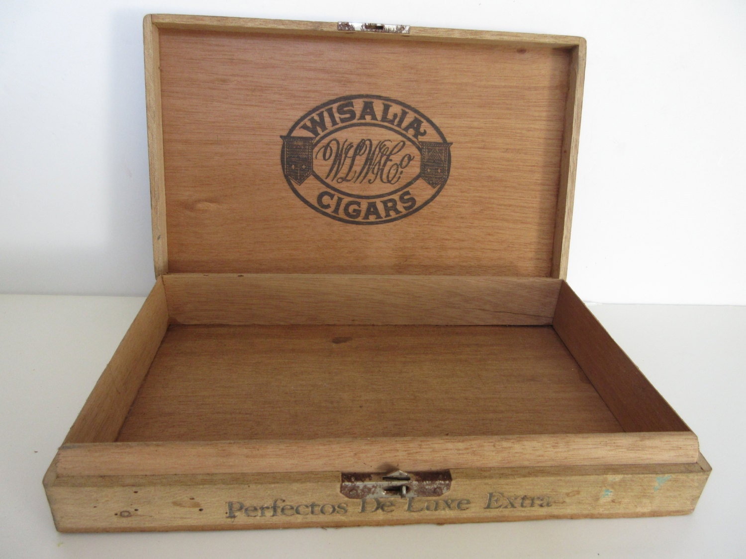 Vintage Wisalia Cigar Box Wooden Cigar Box Wood Box