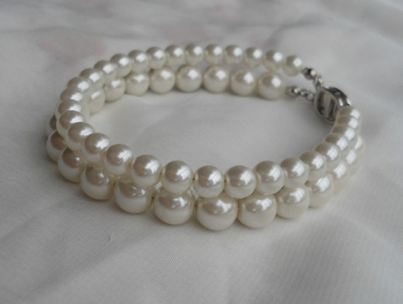 Ivory Pearl Bracelet Pearl Bracelet2 Strands Pearl