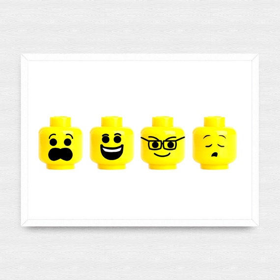 Custom Lego Wall Art Lego Prints Customized Lego Head