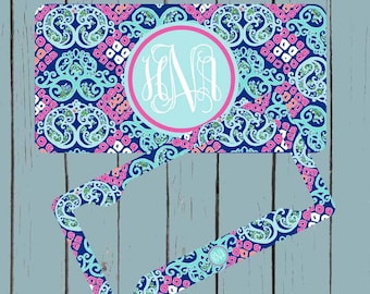 Monogram License Plate Frame Lily Pulitzer Inspired License Plate-Monogram Personalized Car Tag Personalized Plate Car Tag Monogram