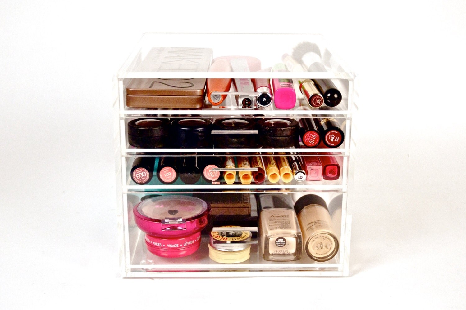 Clear Acrylic Makeup Organizer 4 Drawers