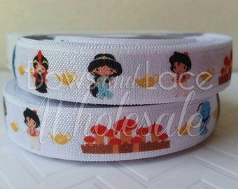 2, 3, 4, 5 or 10 yards, Jasmine Fairy Tale Princess Collection Fold over elastic, FOE. Headband, Hair ties, DIY, Craft, Hair accessories