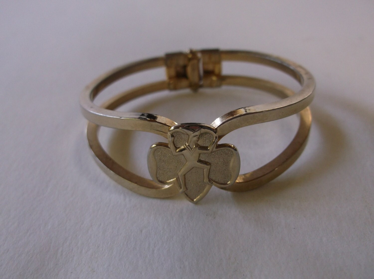 Vintage Brownie Girl Scout Child's Girls Clamper Bracelet