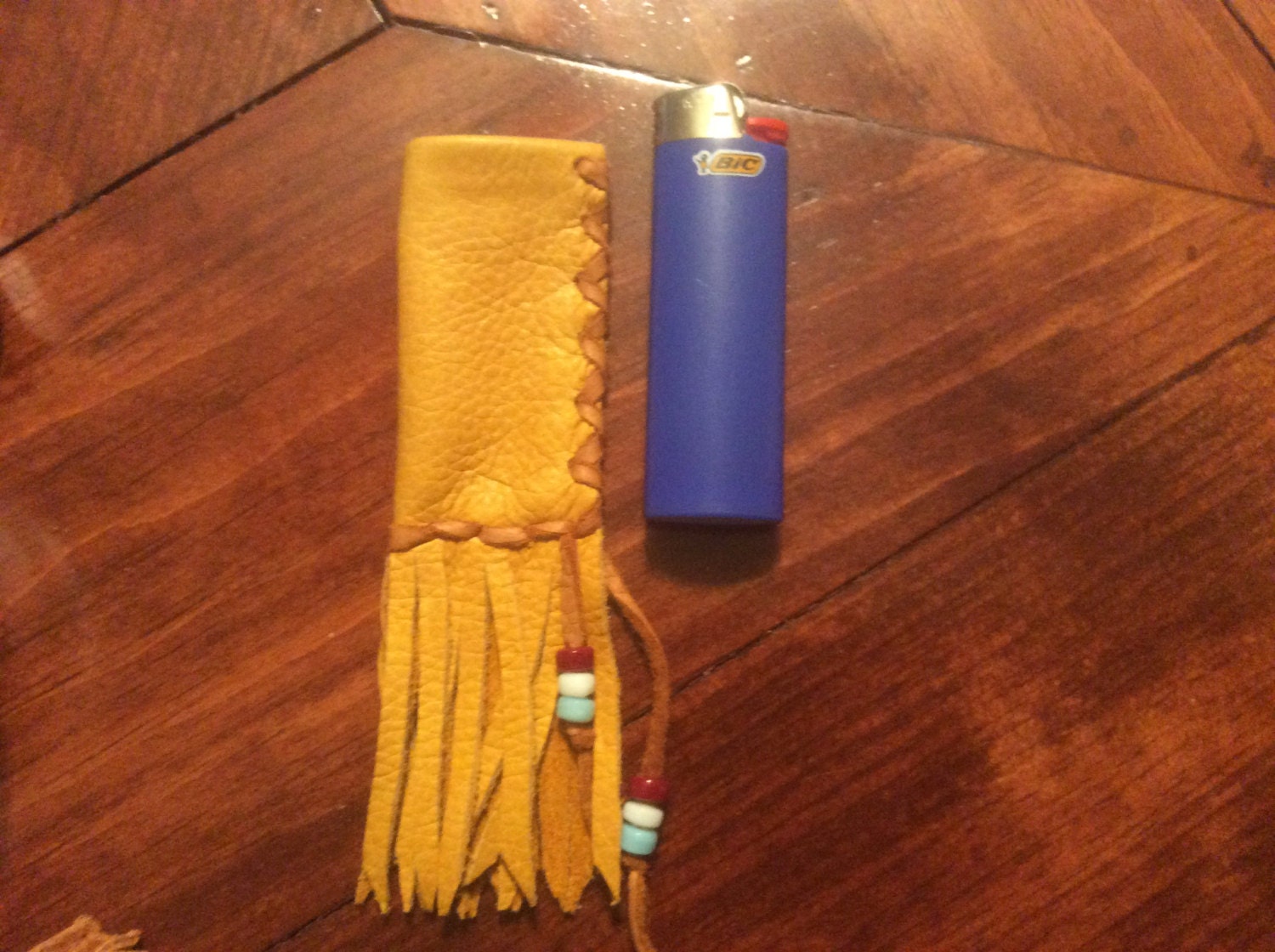 Bic Lighter Case Leather Lighter Case with Fringe by LeatherByLisa