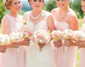 Wedding Bouquet, Bridal Bouquet, Sola Flowers Bridal Bouquet, Dusty Pink, Pink,Peach, Ivory Bridal Bouquet, Keepsake Bouquet, Dried Bouquet