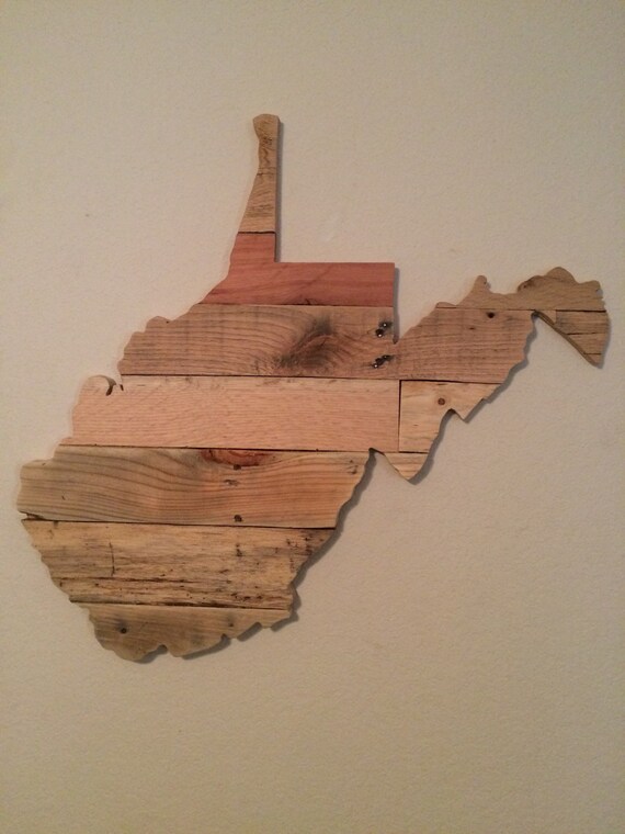 Reclaimed Wood West Virginia State Sign