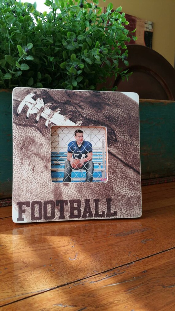 Items similar to Football Custom frame 8"x8" Picture Frame on Etsy