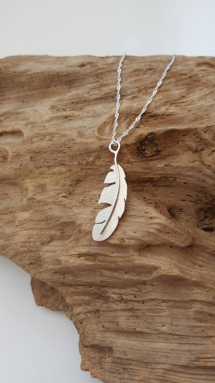 Sterling Silver Feather Pendant