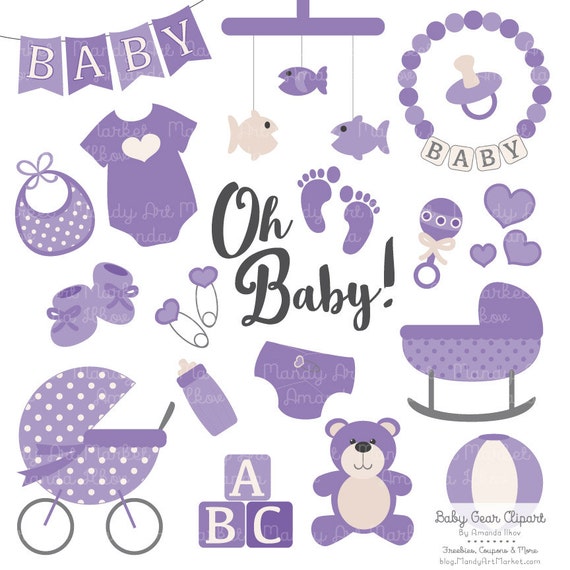 purple baby shower clip art - photo #3