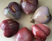 Mookaite Jasper gemstone Heart/ meditation tool/ reiki healing/ crystal heart/Hand carved gemstone hearts