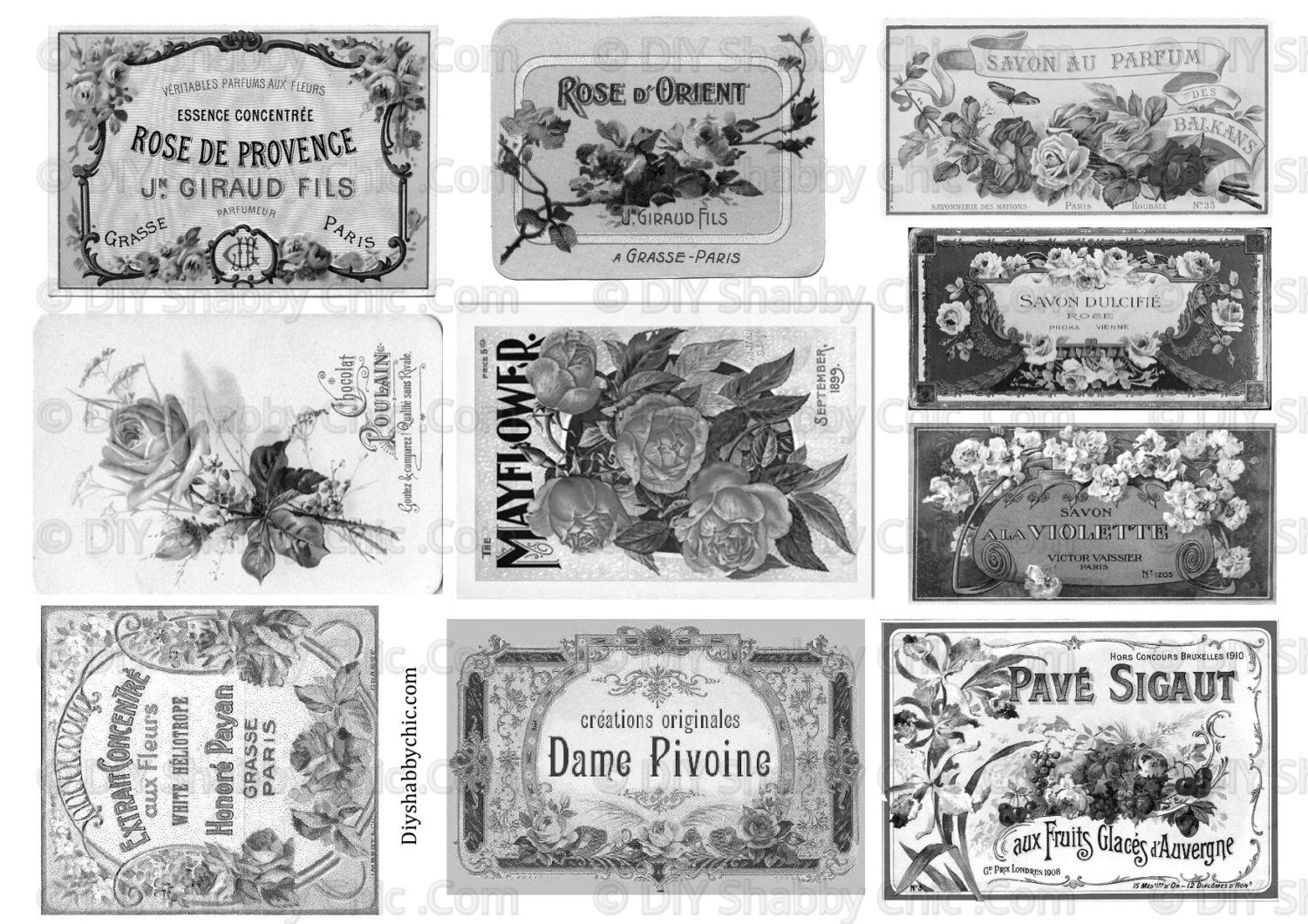 Furniture decals shabby chic french image transfer vintage