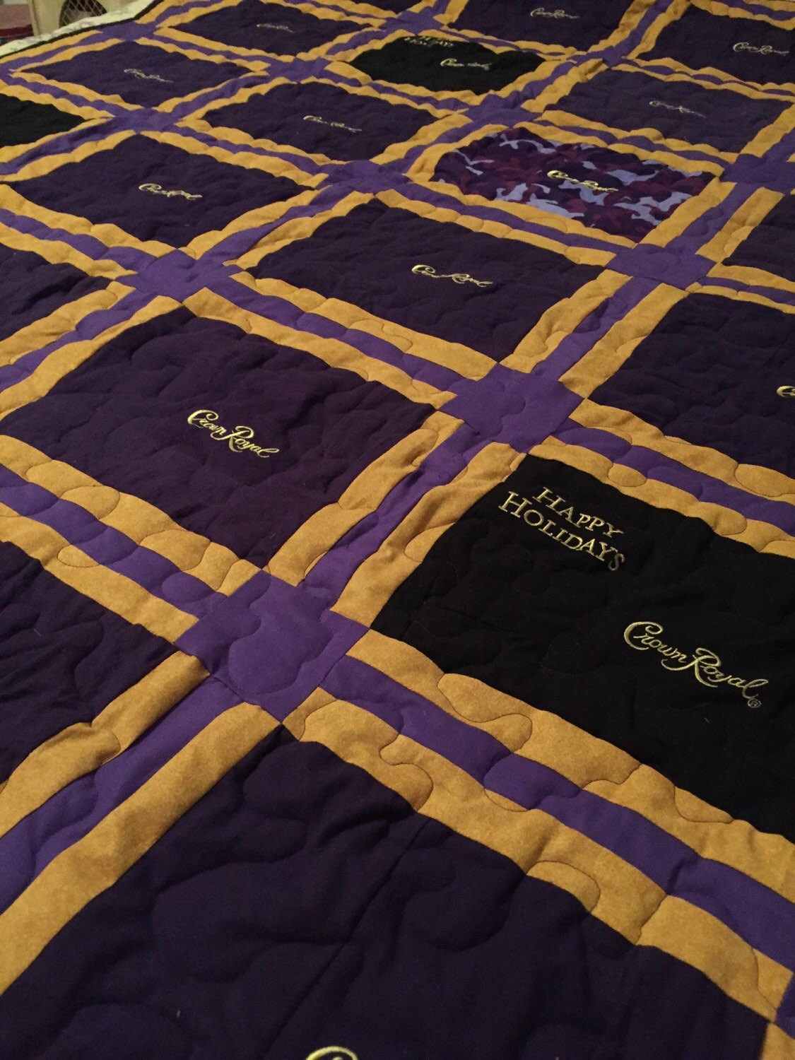 Mandy's Closet Crown Royal Quilt Throw Blanket Made from