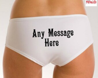 Custom Bridal Lingerie, Wedding Panties, Any Message on Rear, Wedding Knickers, Wedding Underwear, Wedding Gift, Bridal Lingerie