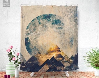 One mountain at a time - Shower curtain - Bathroom decor - Home decor - Boho decor - Trendy - Wanderlust - Nature decor - Curtains