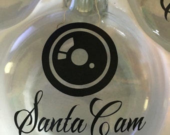Santa cam ornament