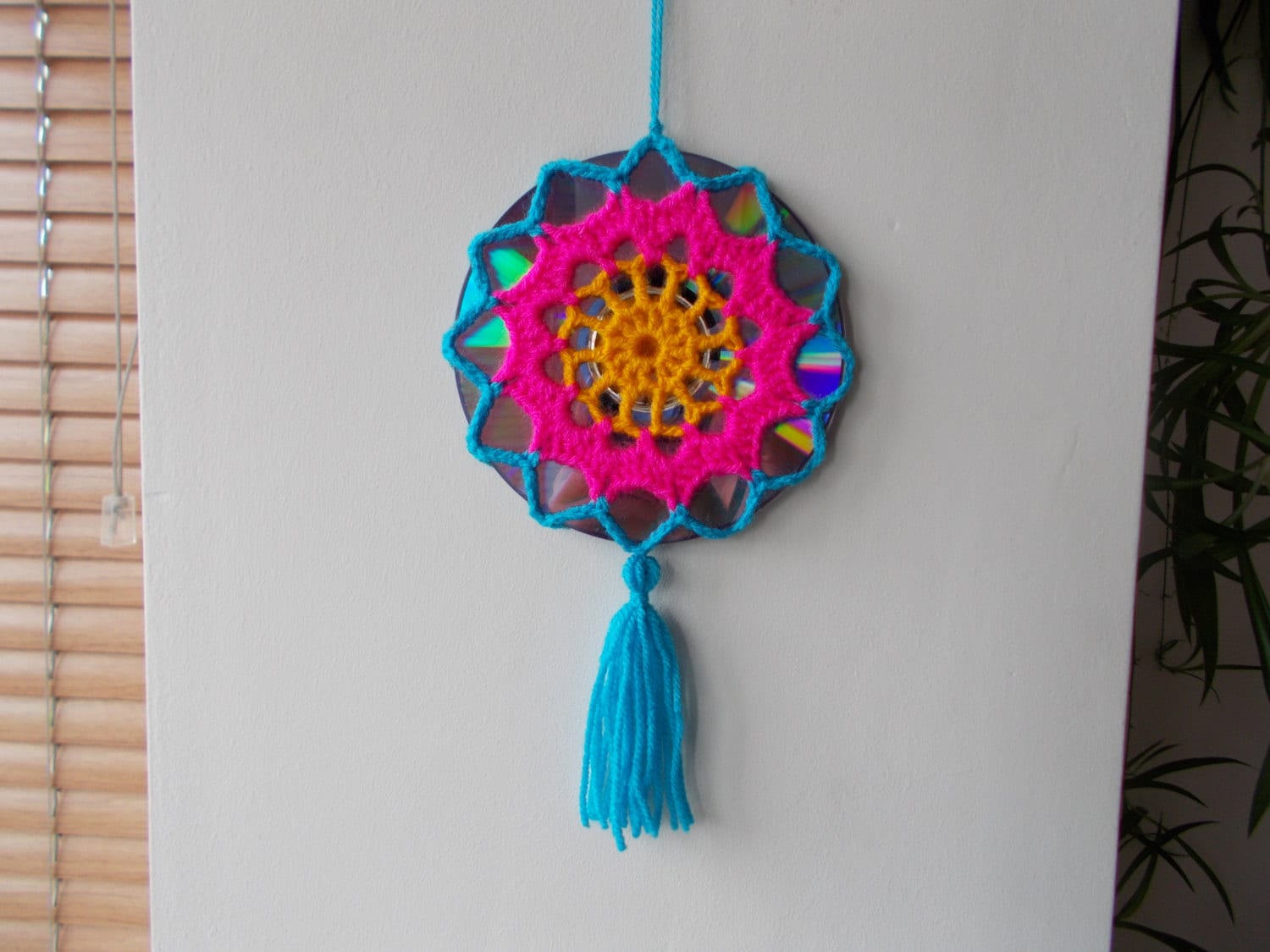 Crochet Mandala Suncatcher Double Sided Sun Catcher Mobile