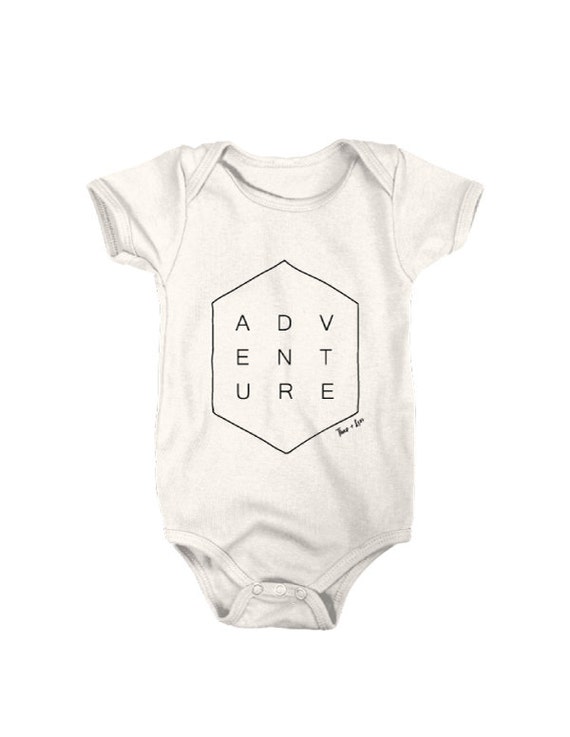 Baby Graphic Onesie 'Adventure' by TheoAndLevi on Etsy