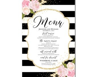 Printable Wedding Menu Sign, Wedding Printable Menu Sign, Wedding Menu Poster, Wedding Sign, Wedding Menu Board, Menu Poster #CL143