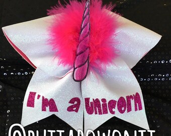 Unicorn Cheer Bow