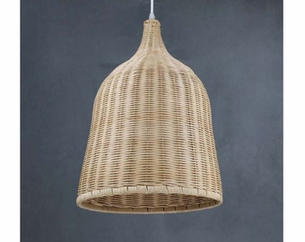 Hand Woven From Rattan Lightings-Pendant Lights-One Lampholder 110-240V-Pendant Lamps-Droplamp-Ceiling lightings-Home or Bar deco Lighting