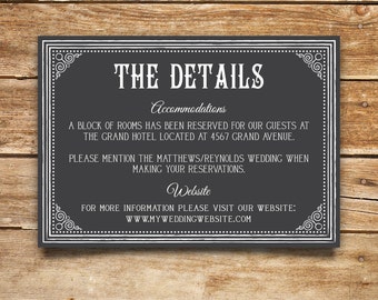 Printable Info Card Info Card Template DIY by birDIYdesign