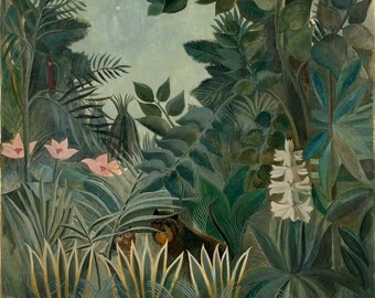Henri Rousseau: The Equatorial Jungle. Fine Art Print/Poster. (003548)