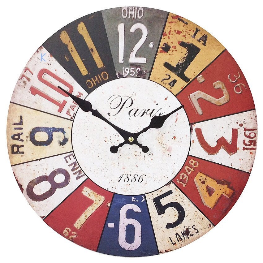 Home Decor Wall Clocks Vintage Style. by YouLoveThailand on Etsy