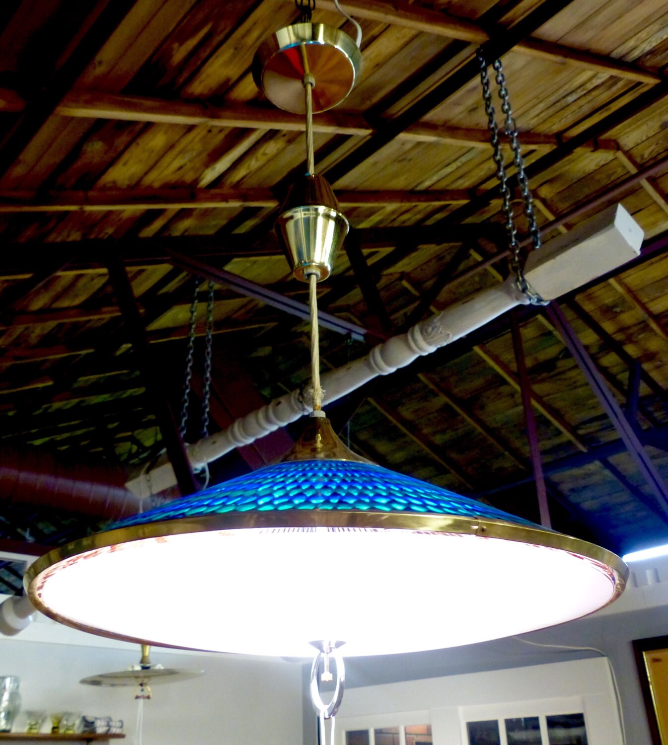 MOE Lighting Turquoise ceiling mount pendant lamp