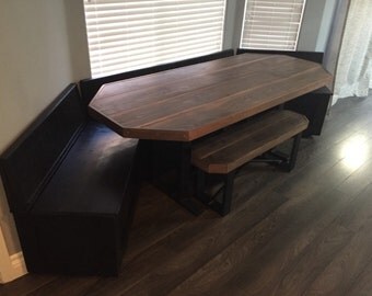 Custom Built-in "Slim Line" Storage Bench with Table