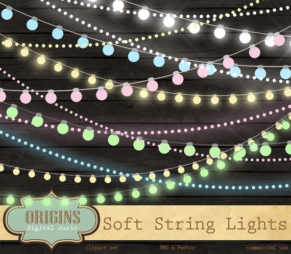 Soft String Lights Clipart Wedding string lights baby shower
