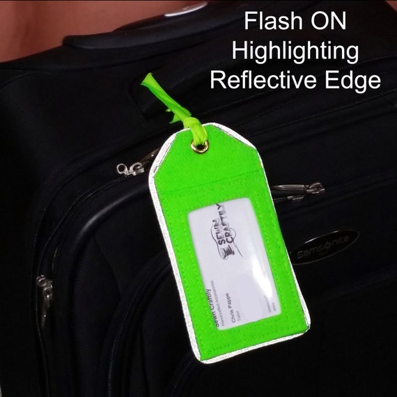 The Ultimate High Visibility Luggage Tag Neon Green Nylon