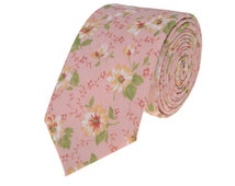 pink floral tie ties