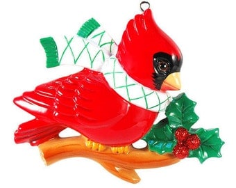 Red Cardinal Personalized Cardinal Ornament