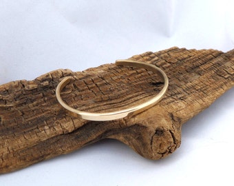 Thin Brass Cuff Bracelet, Women's Brass Bracelet, Men's Brass Bracelet, Minimalist Brass Bracelet, Solid Brass Bracelet, ColeTaylorDesigns