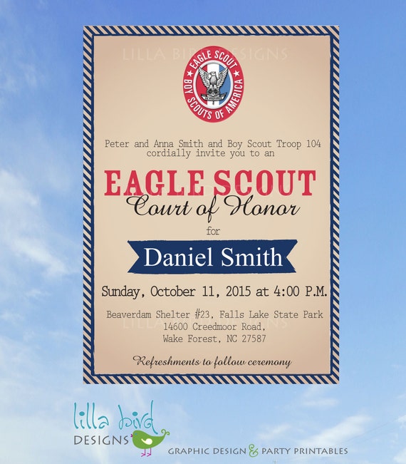 Eagle Scout Court of Honor Invite