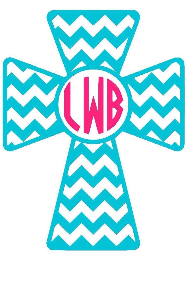 Download Personalized Cross Decal Monogrammed Cross Decal