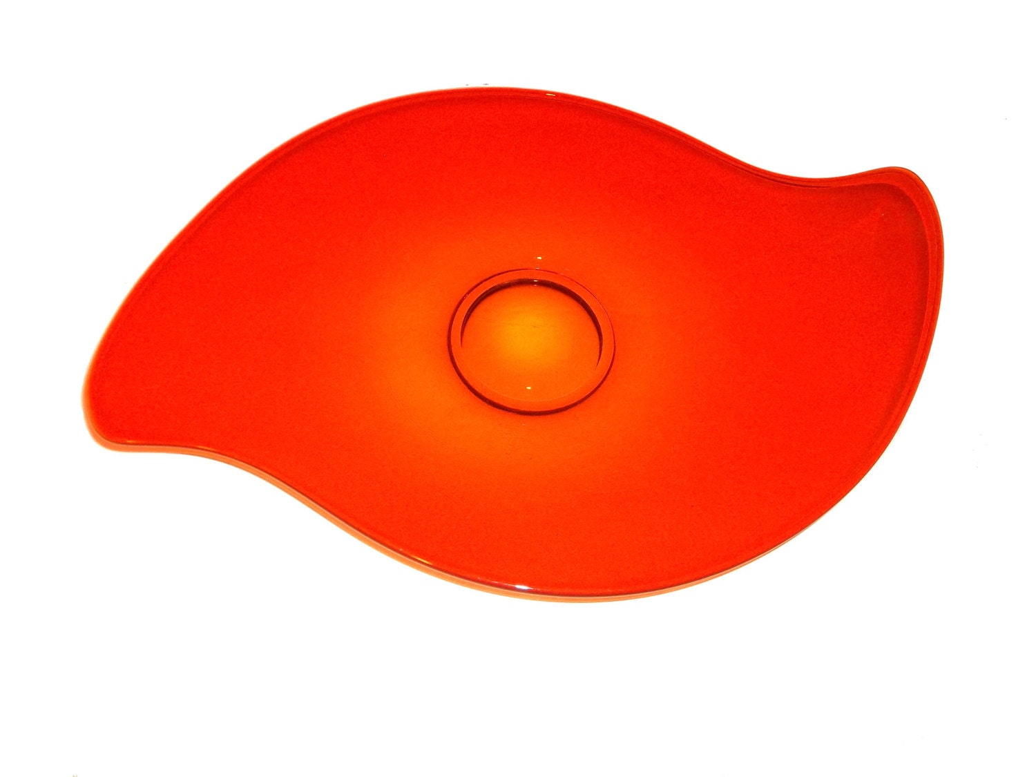 Beautiful Sunburst Orange Glass Plate – Haute Juice